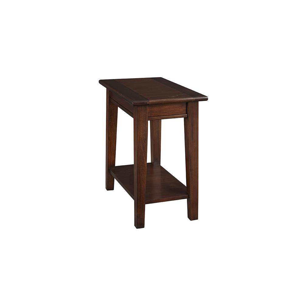 Cherry Brown Chairside Table with Shelf, Belen Kox. Picture 1