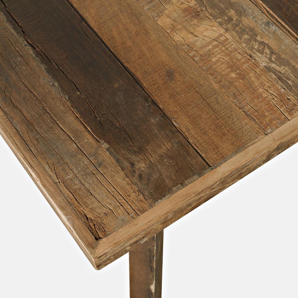 2" Rustic Reclaimed Solid Wood Square Counter Height Dining Table. Picture 5