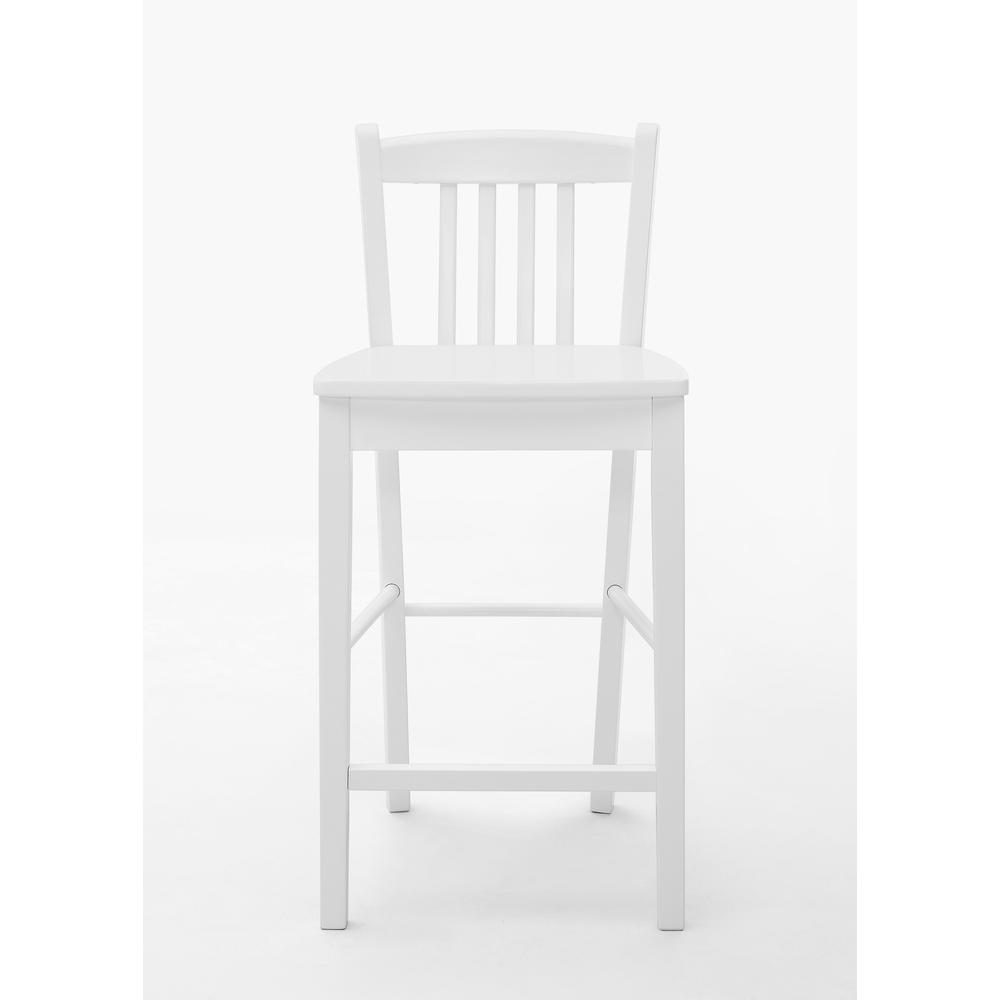 Tribeca Counter Height Stool (Set of 2), Classic White Finish. Picture 1