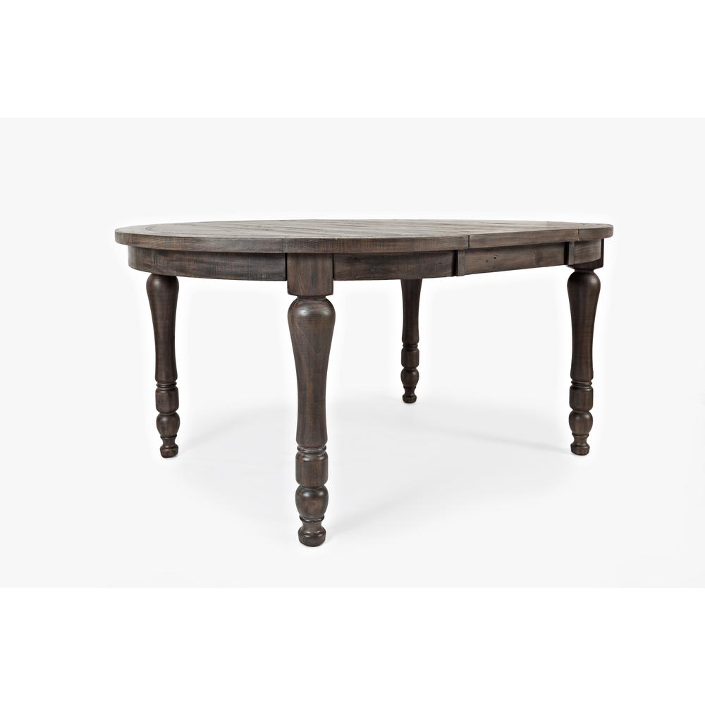 Round to Oval Dining Table - Barnwood. Picture 1