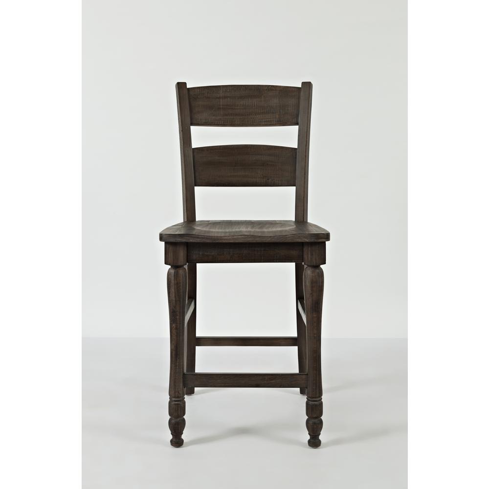 Ladderback Counter Stool - Barnwood, Set of 2. Picture 4