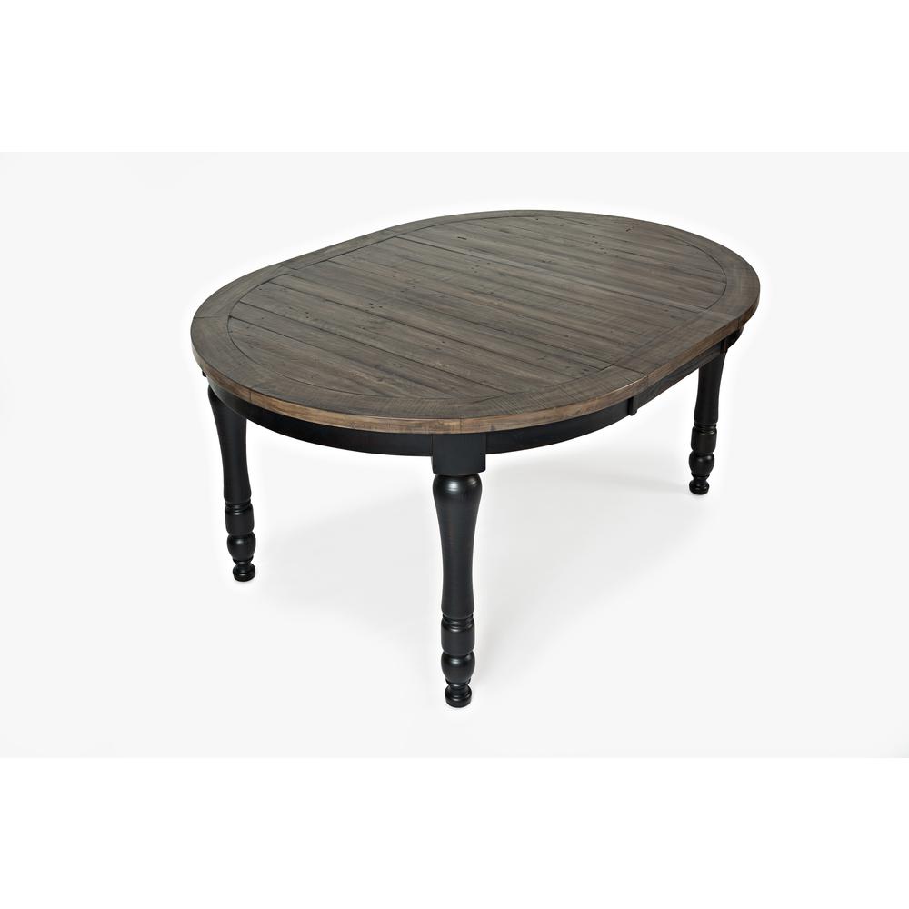 Round to Oval Dining Table - Vintage Black. Picture 3