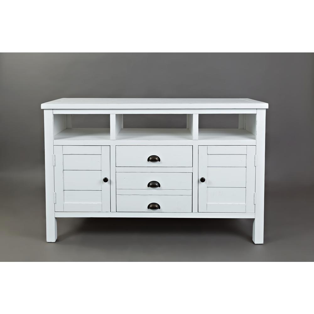50" Media Console - Weathered White. Picture 5