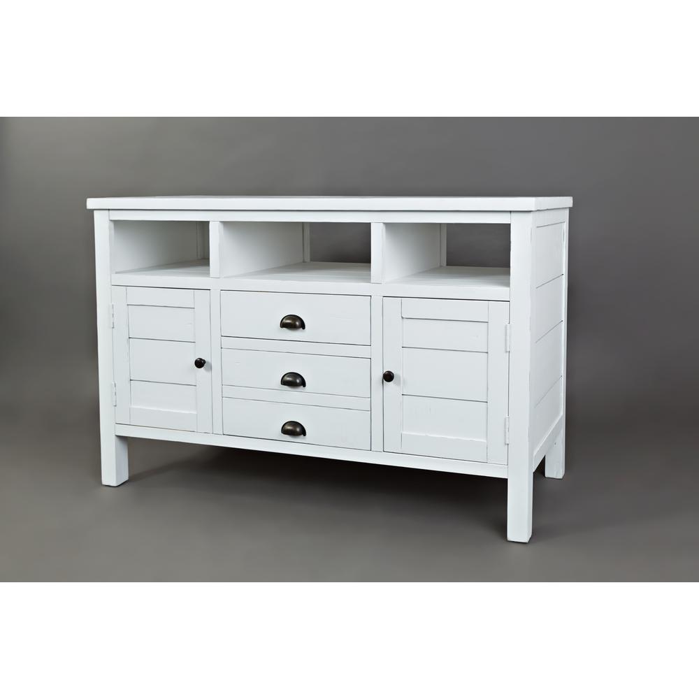 50" Media Console - Weathered White. Picture 9