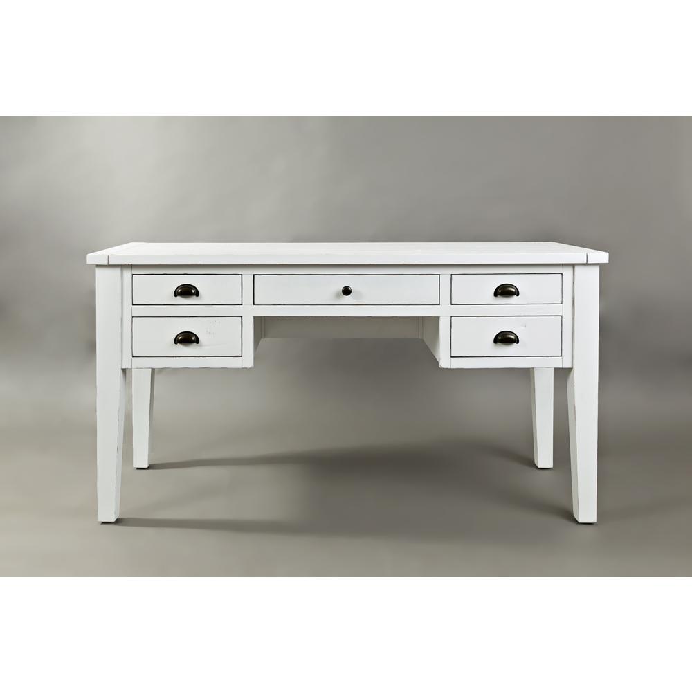5-Drawer Desk - Weathered White. Picture 5