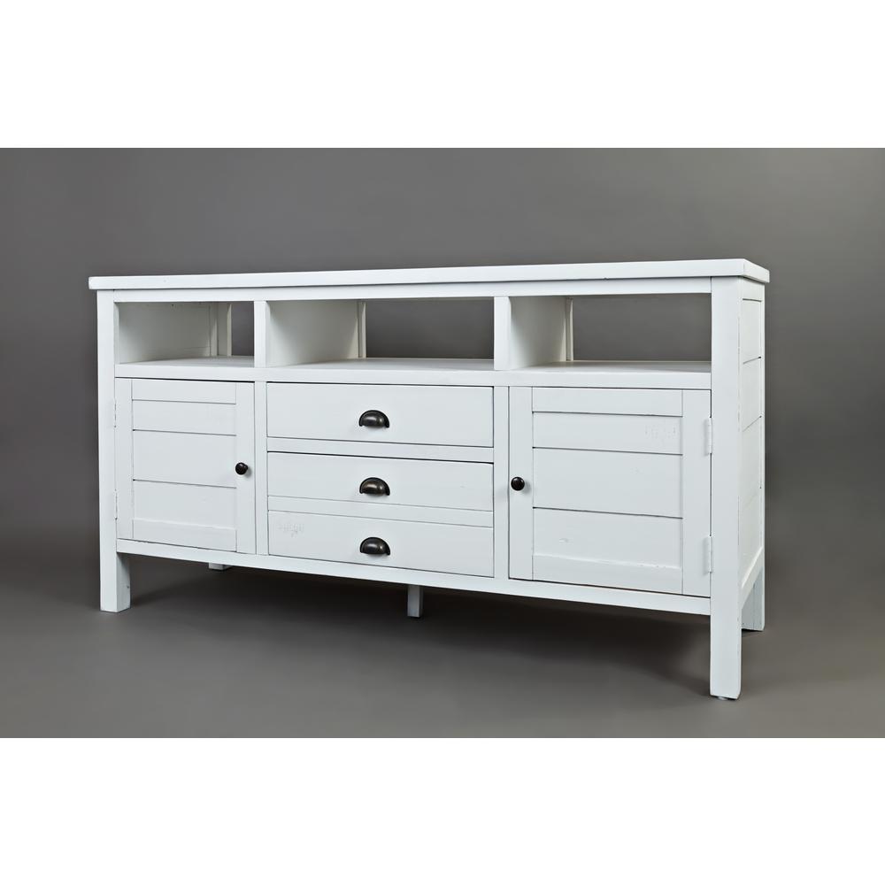 60" Media Console - Weathered White. Picture 9