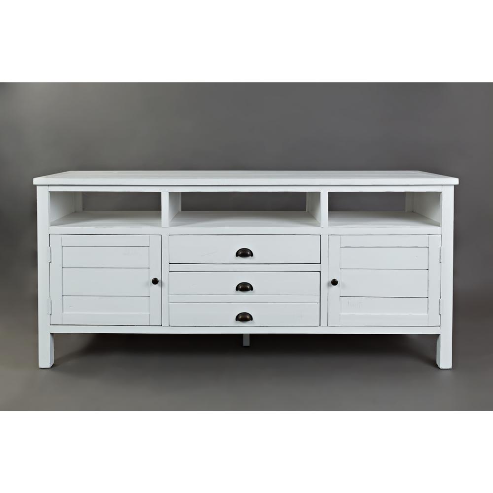 70" Media Console - Weathered White. Picture 5