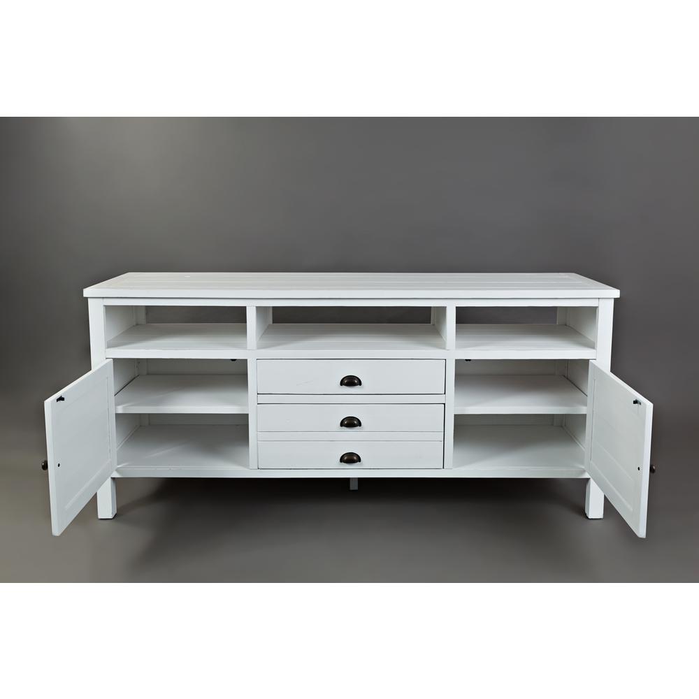 70" Media Console - Weathered White. Picture 8