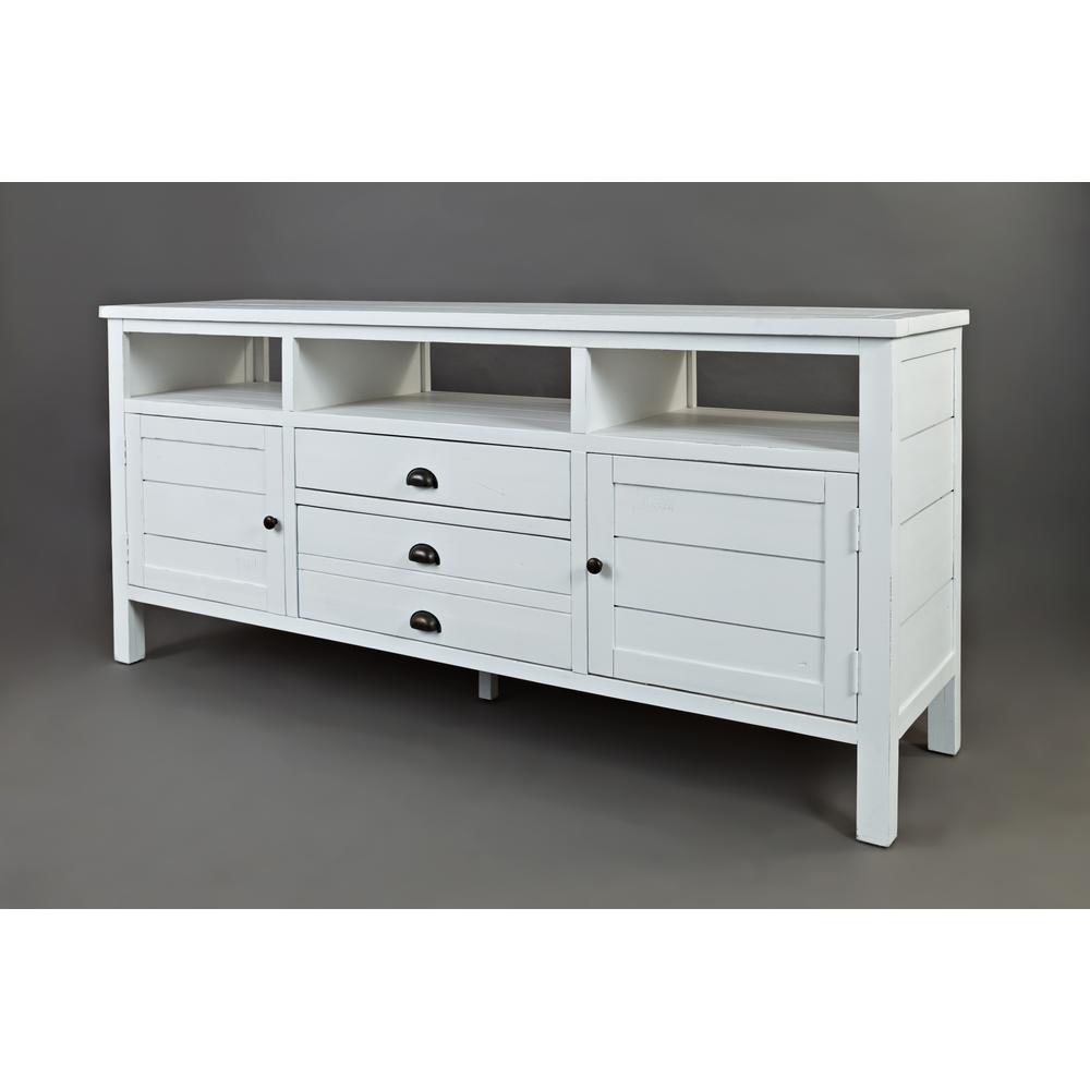 70" Media Console - Weathered White. Picture 9