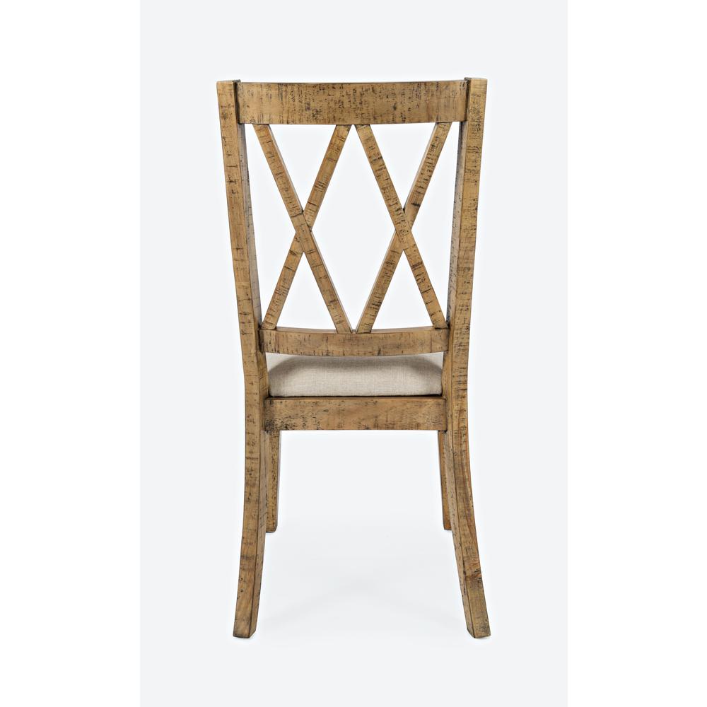 Dining Chair (Set of 2) Naturally Distressed Telluride, Cream Fabric. Picture 1
