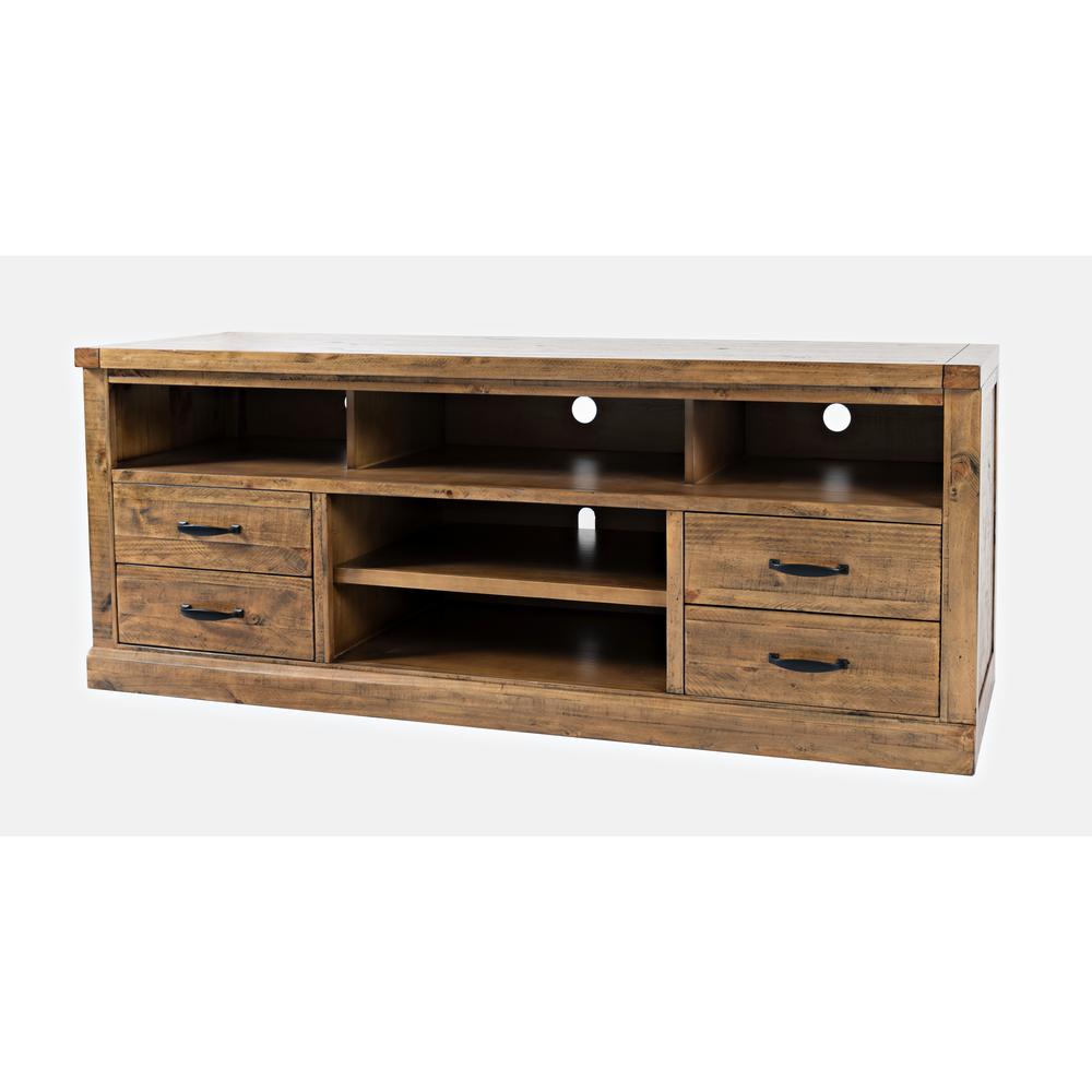 Telluride Rustic Pine 70'' TV Stand, Naturally Distressed Telluride. Picture 3