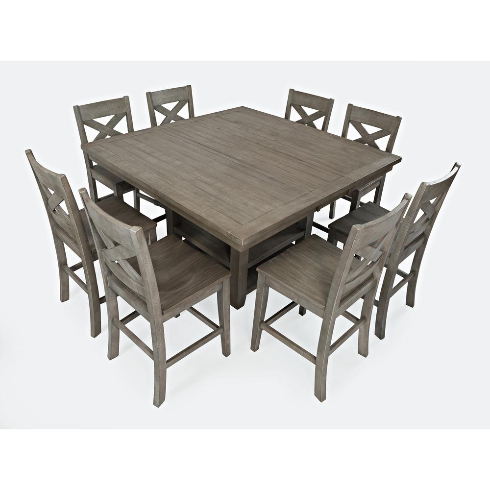 Hi/Low Square Storage Dining Table - Driftwood. Picture 4