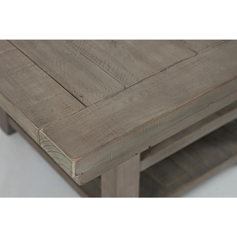 Hi/Low Square Storage Dining Table - Driftwood. Picture 5