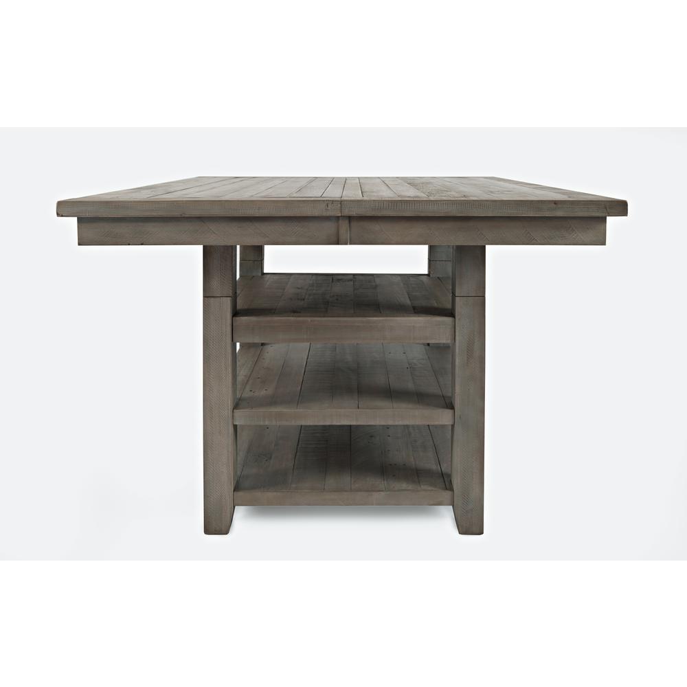 Hi/Low Square Storage Dining Table - Driftwood. Picture 1