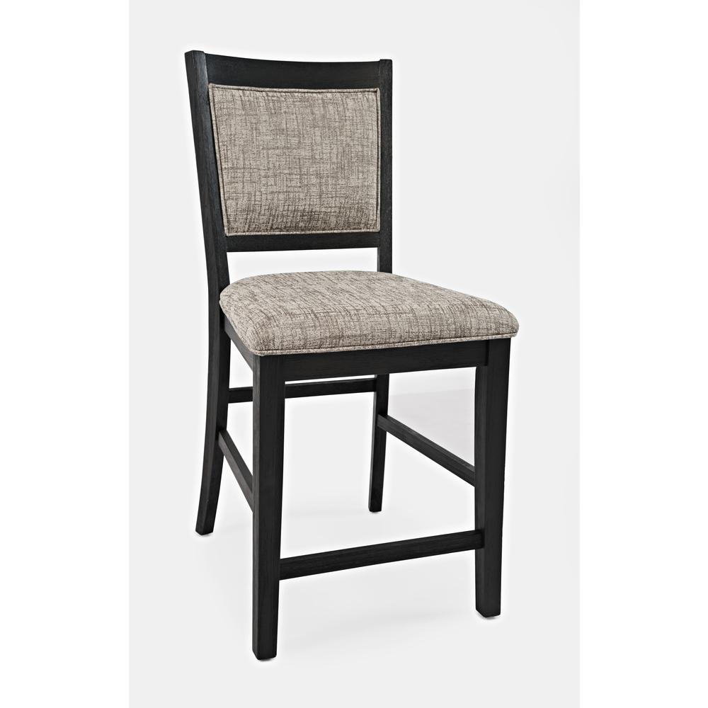 Upholstered Counter Stool - Dark Charcoal, Set of Two. Picture 9
