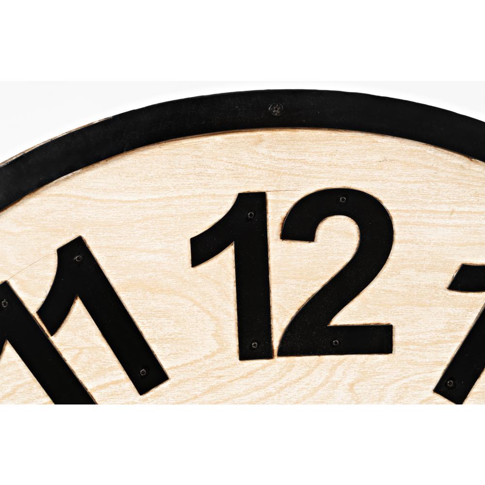 Weathered White Solid Wood 24'' Clock. Picture 3