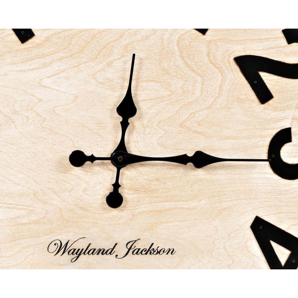 Weathered White Solid Wood 24'' Clock. Picture 4