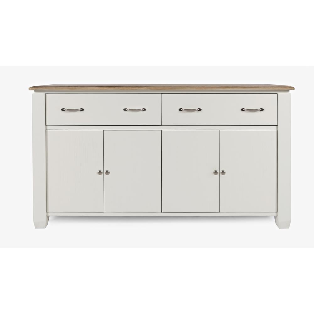 Buffet with 2 Drawers, 4 Doors Vintage White. Picture 5