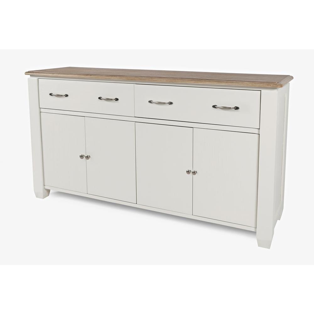 Buffet with 2 Drawers, 4 Doors Vintage White. Picture 8