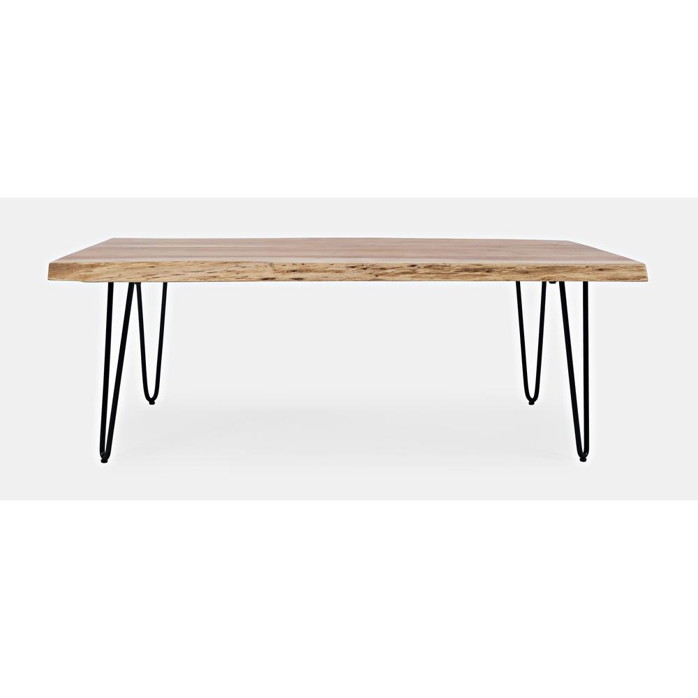 Nature's Edge 50'' Solid Acacia Coffee Table, Natural. Picture 1