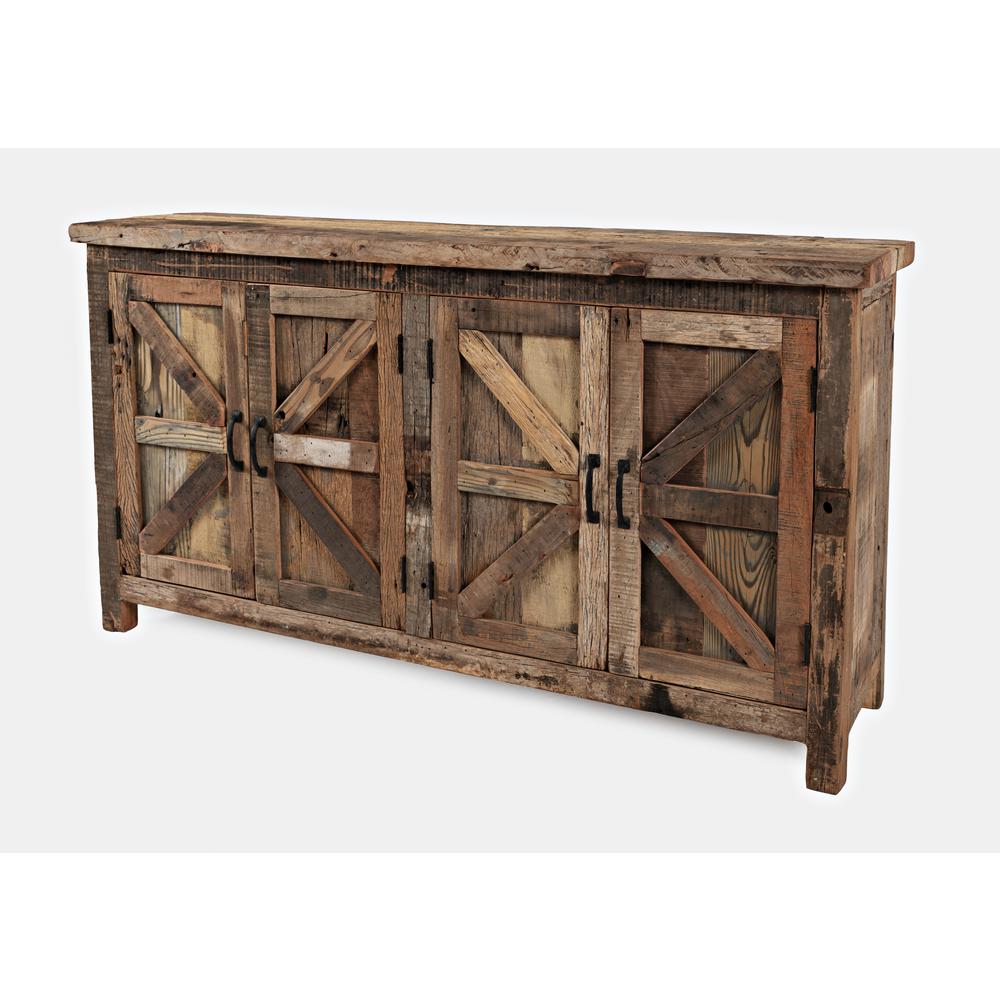 4 Door Accent Cabinet Heavily Distressed Reclaimed Wood. Picture 7
