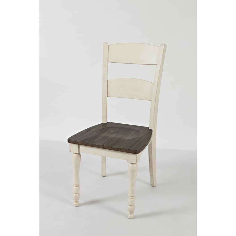 Ladderback Dining Chair - Vintage White, Set of 2. The main picture.