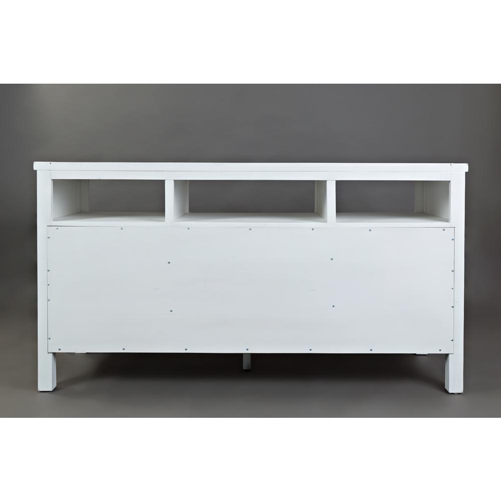 60" Media Console - Weathered White. Picture 11