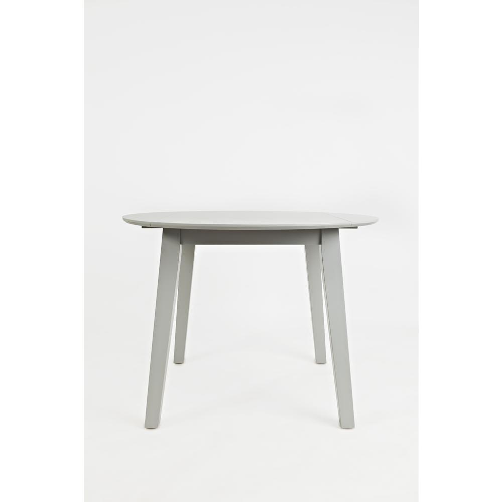 Round Dropleaf Table - Dove. Picture 1