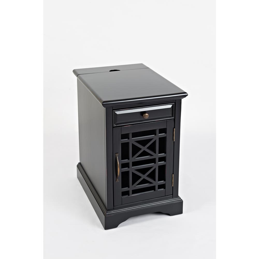 Power Chairside Table - Antique Black. Picture 15