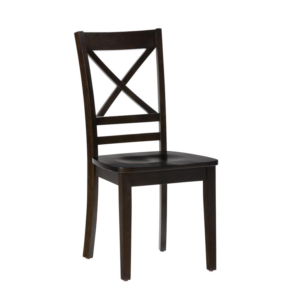 Simplicity Espresso X Back Chair, Set of 2. Picture 3