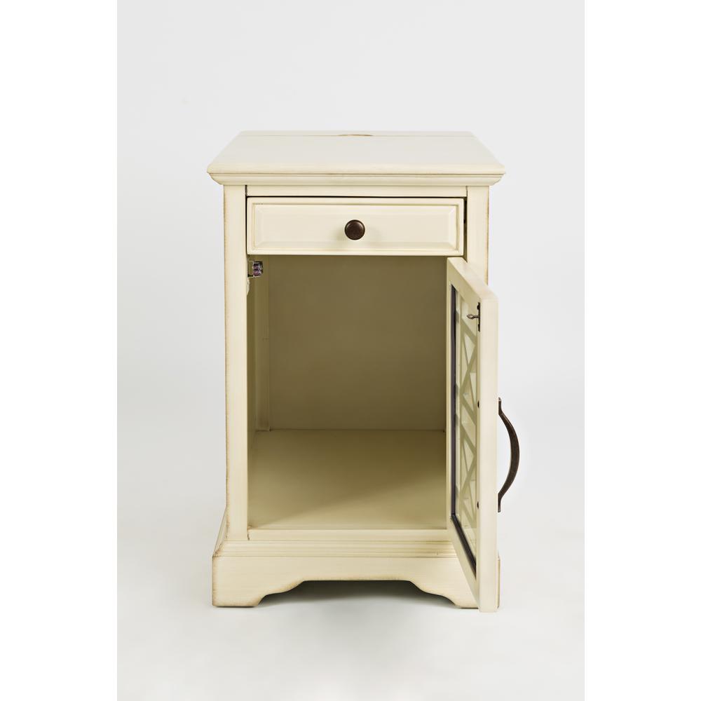 Power Chairside Table - Antique Cream. Picture 16