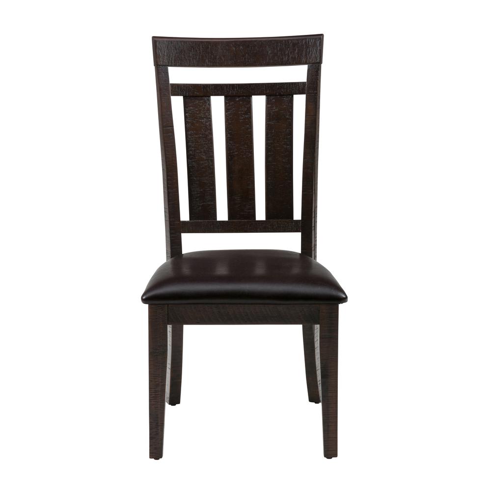 Upholstered Slat back Dining Chair, Set of 2. Picture 4
