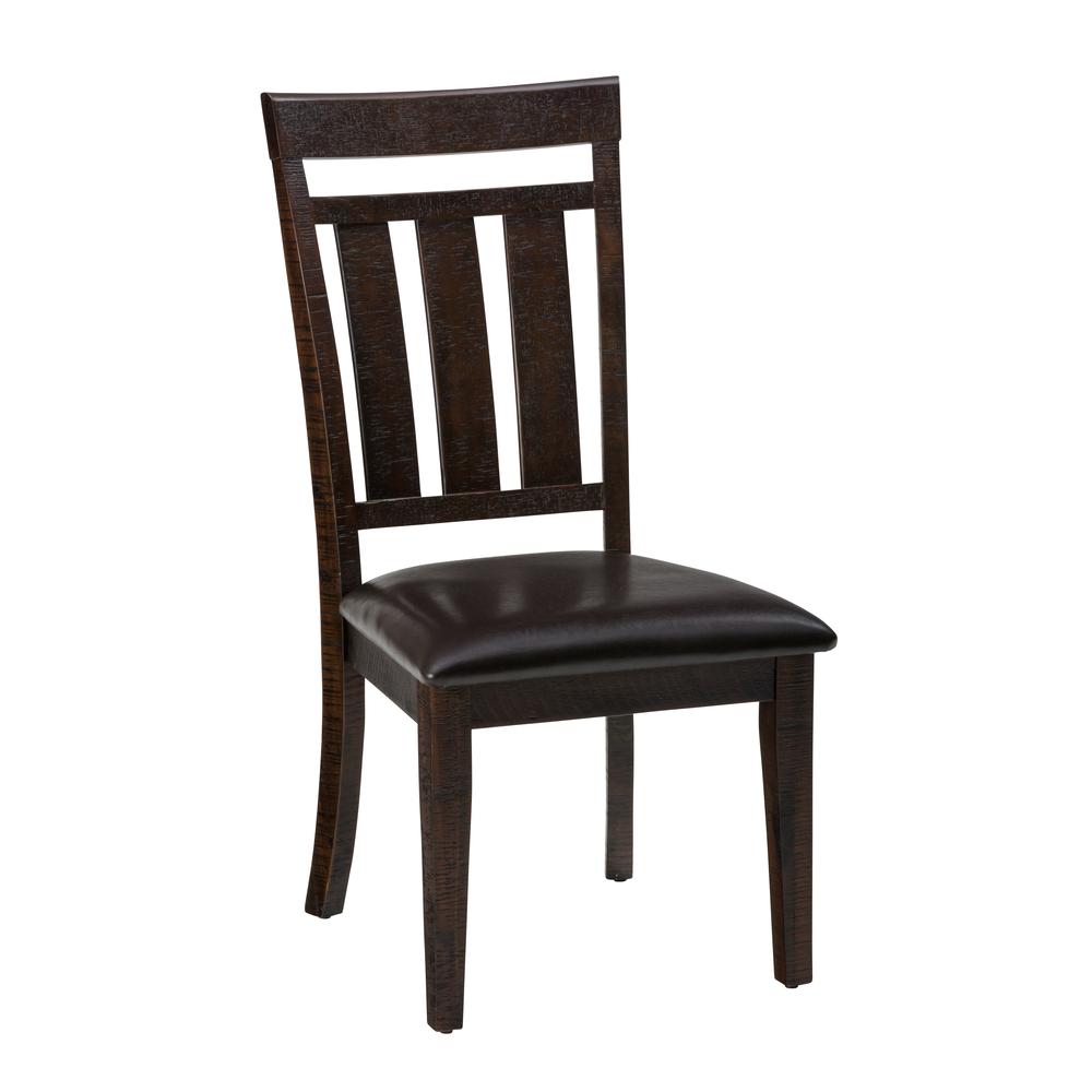 Upholstered Slat back Dining Chair, Set of 2. Picture 3