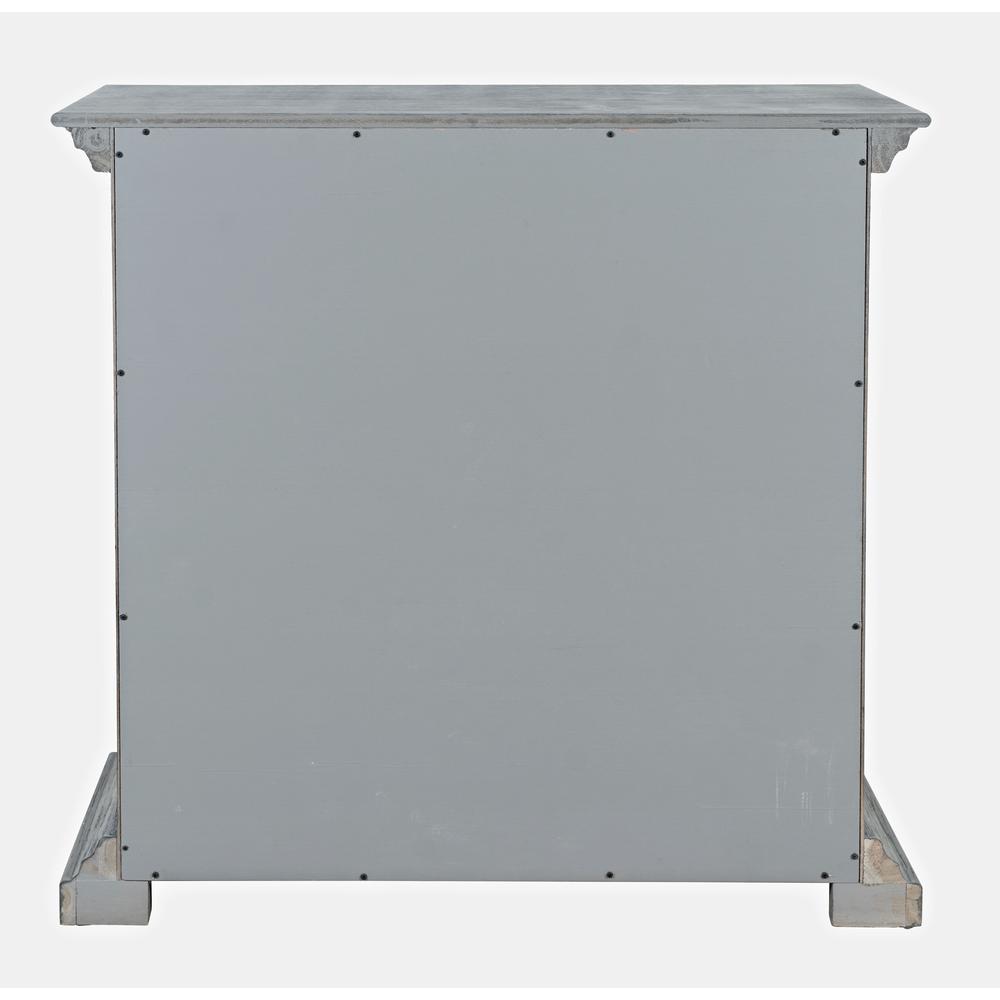 Carrington Contemporary Wire Brushed Two Door Accent Cabinet in Brushed Grey. Picture 1