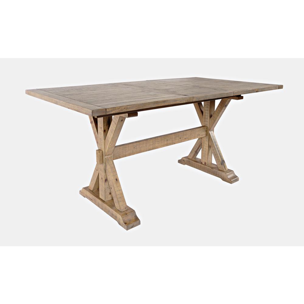 Modern Rustic Solid Pine Counter Height 78" Extension Dining Table. Picture 5