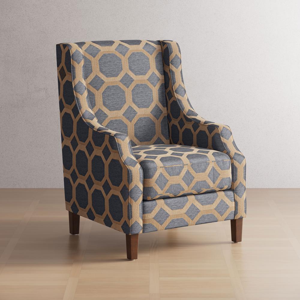 Geometric Pattern Luxury Accent Upholstered Accent Chair. Picture 11