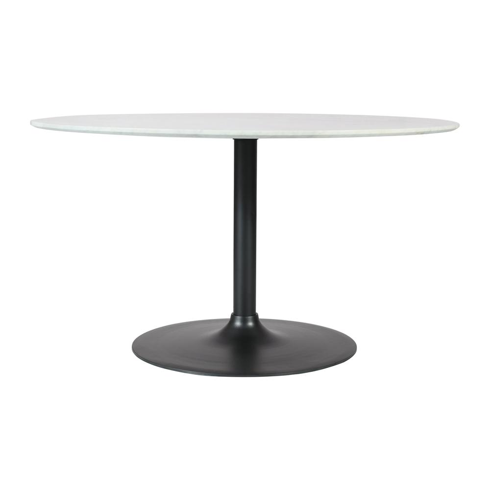 54" Modern Luxury Pedestal Round Marble Dining Table. Picture 2