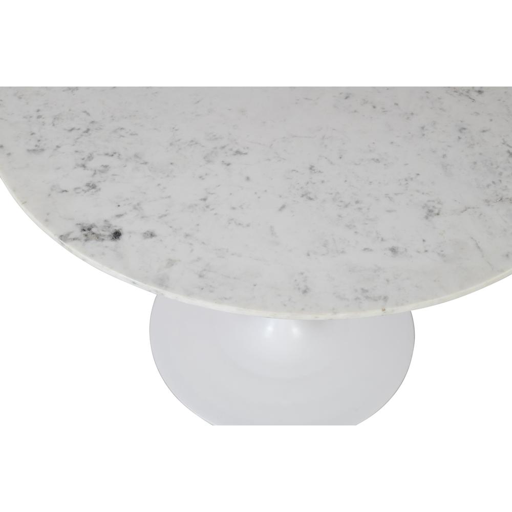 42" Modern Luxury Pedestal Round Marble Dining Table. Picture 4