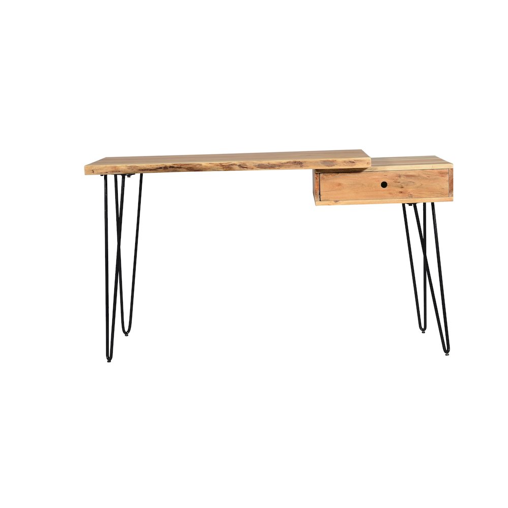 Nature's Edge Solid Acacia Desk with Drawer. Picture 1