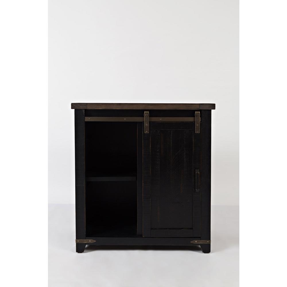 Madison County Rustic Reclaimed Pine Farmhouse 32" Barn Door Accent Cabinet, Vintage Black. Picture 11