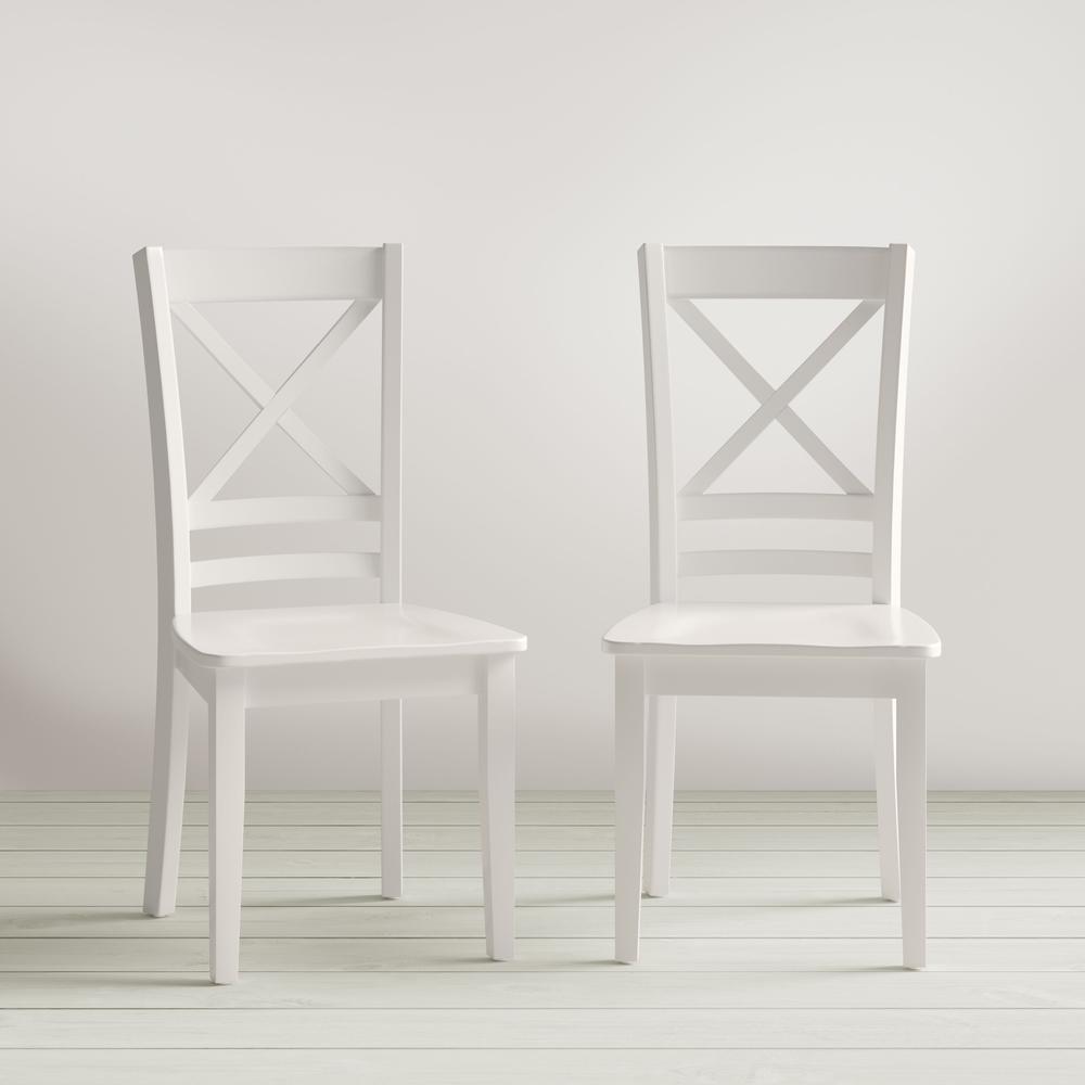 Solid Wood Classic Cross-Back Dining Chair (Set of 2). Picture 6