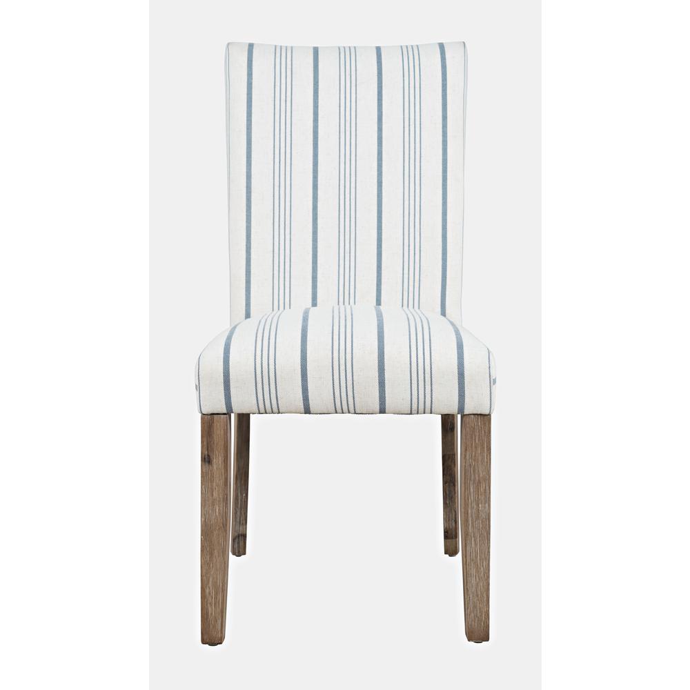Coastal Wire-Brushed Acacia Upholstered Parsons Dining Chair (Set of 2). Picture 8