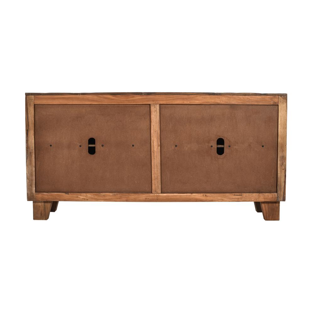 Colton 71" Reclaimed Solid Wood Four Door Accent Storage Cabinet Sideboard. Picture 4