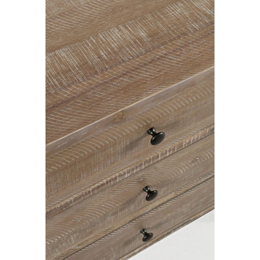 Contemporary Coastal Distressed Acacia USB Charging Nightstand. Picture 5