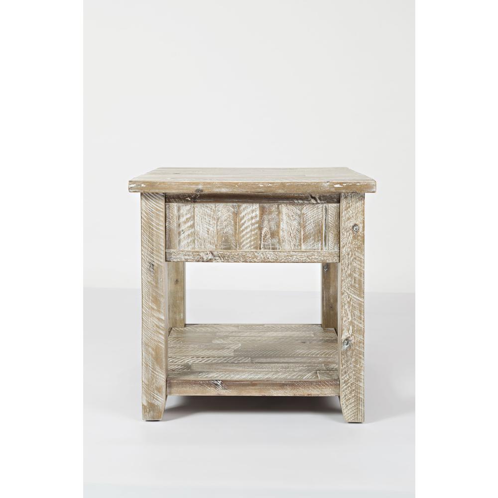 Rustic Farmhouse Distressed Acacia End Table. Picture 5