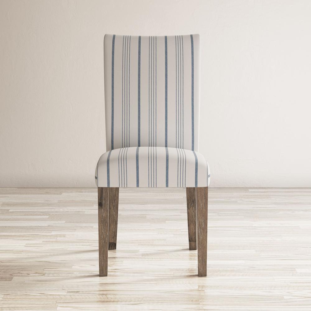 Coastal Wire-Brushed Acacia Upholstered Parsons Dining Chair (Set of 2). Picture 13