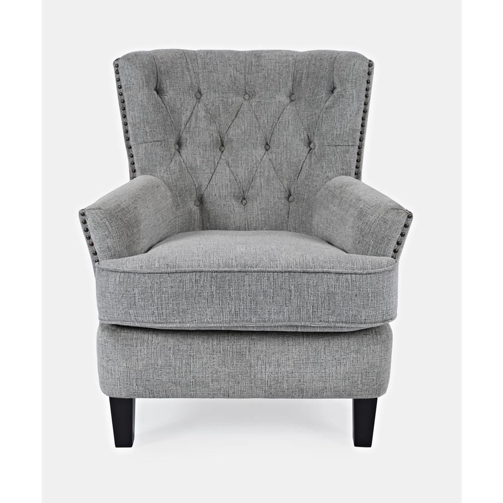 Transitional Upholstered Accent Chair with Nailhead Trim. Picture 8