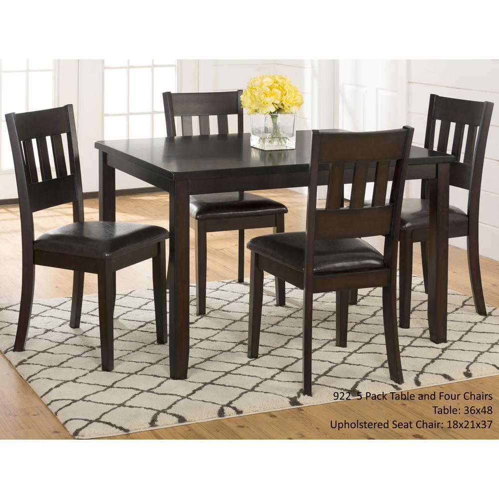 5-Pack- Table and 4 Chairs. Picture 1