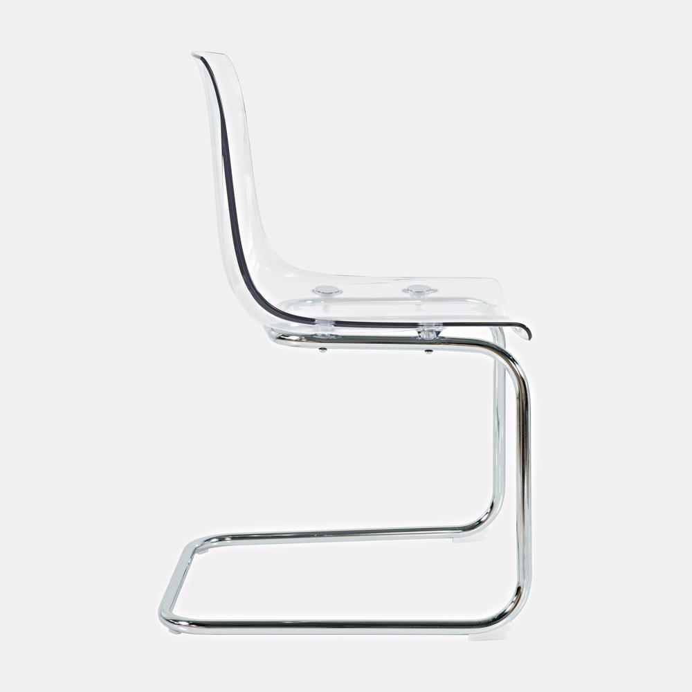 Clarity Modern Contemporary Clear Acrylic Dining Chair (Set of 2). Picture 4