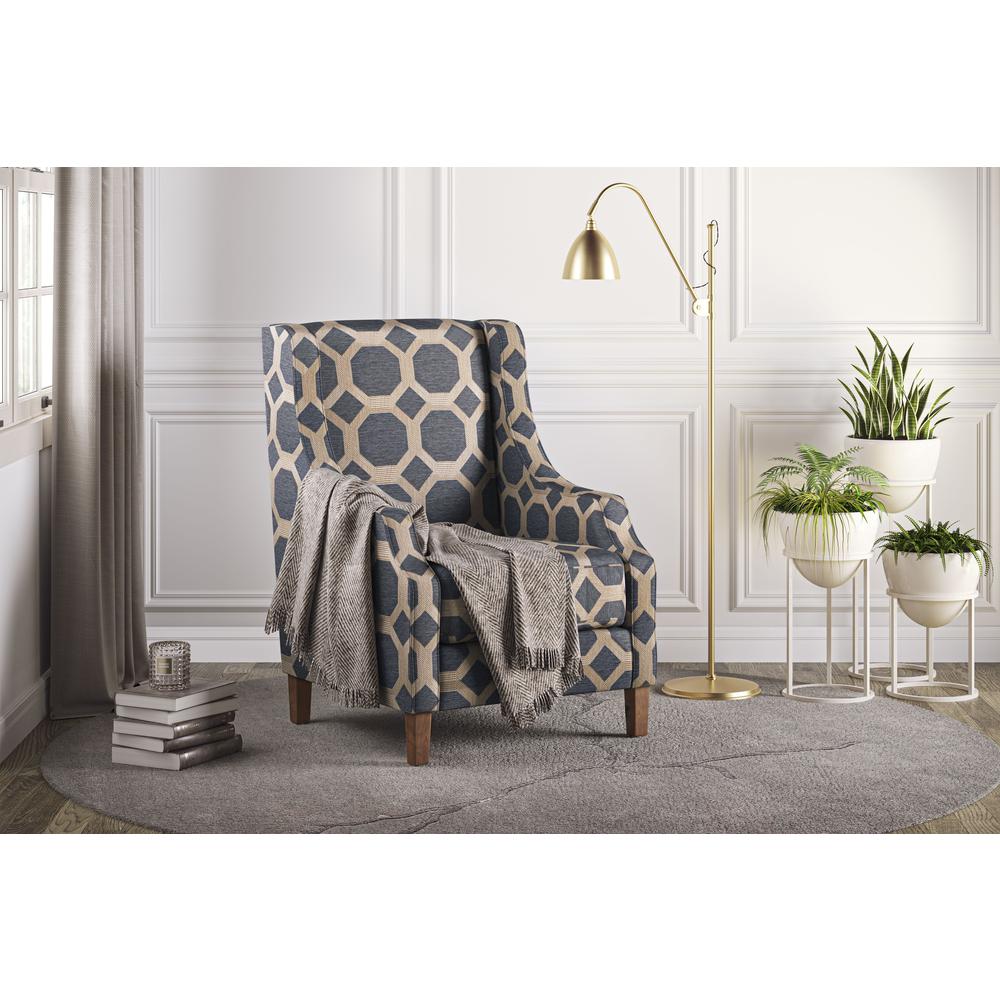 Geometric Pattern Luxury Accent Upholstered Accent Chair. Picture 9